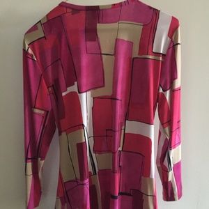 Magenta Patterned Women's Blouse